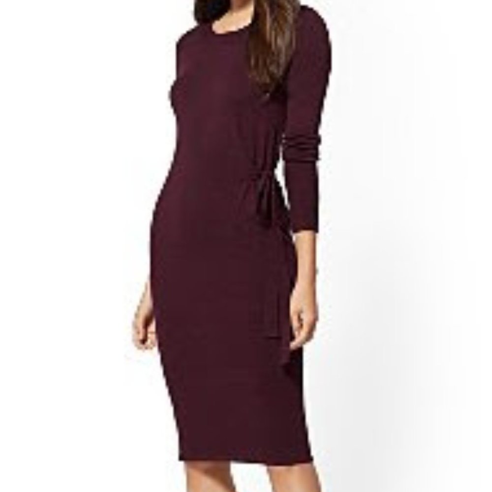 NY & Company Side Tie Sweater Sheath Dress- XL